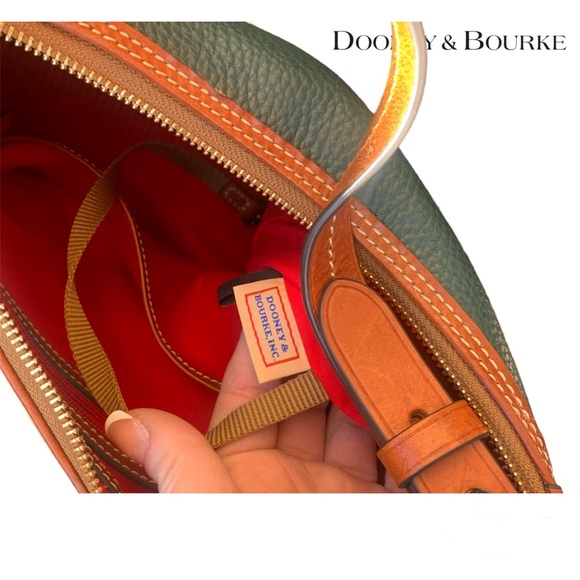 Dooney & Burke large pebble leather hobo shoulder bag purse Forest Green - Picture 11 of 13